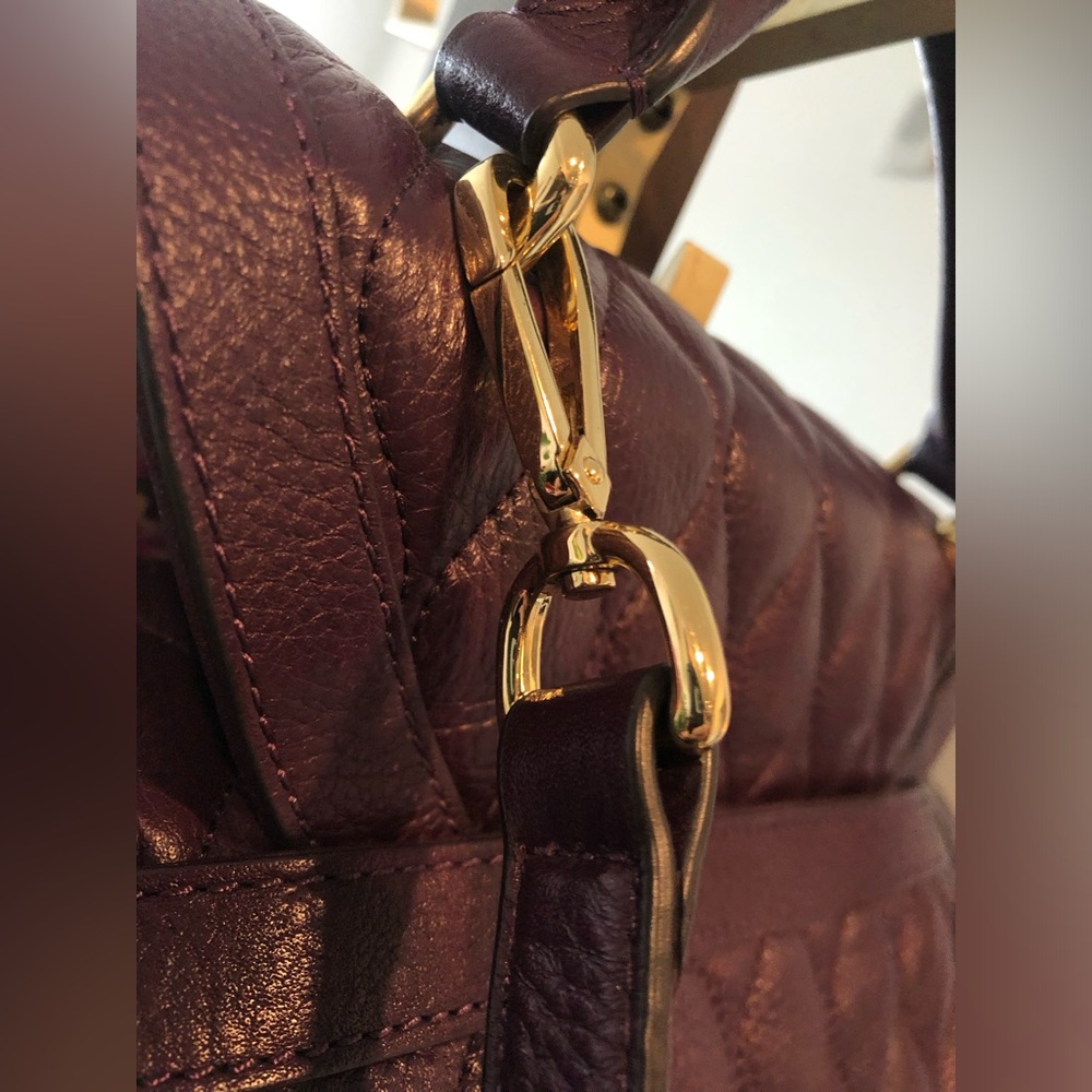 Vera Bradley Pebbled Purple Satchel Handbag - Picture 11 of 11